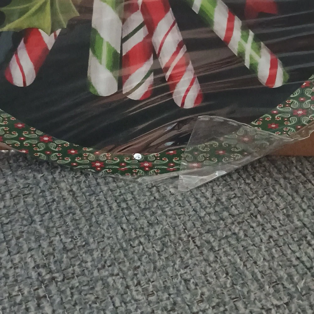 NIP Festive Candy Cane Christmas Sign Metal